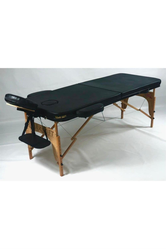 NillFlex Ahşap Çantalı İki Bölmeli Masaj Masası Beyaz