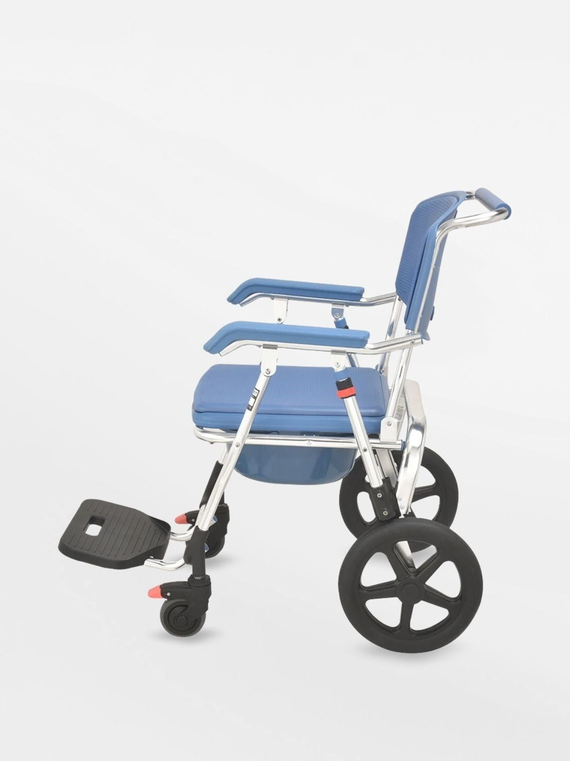 Pulsemed JLC00102 Mavi Orta Tekerlekli Tuvalet - Klozet Sandalyesi