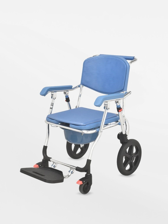 Pulsemed JLC00102 Mavi Orta Tekerlekli Tuvalet - Klozet Sandalyesi