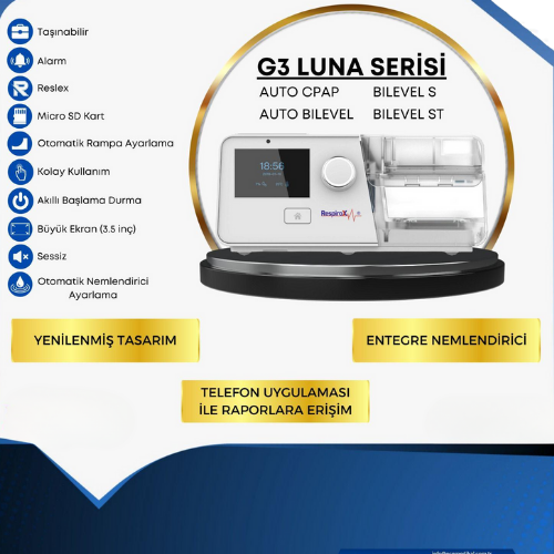 Respirox G3 Plus BPAP S Cihazı - ISITICILI HORTUM İLE BİRLİKTE