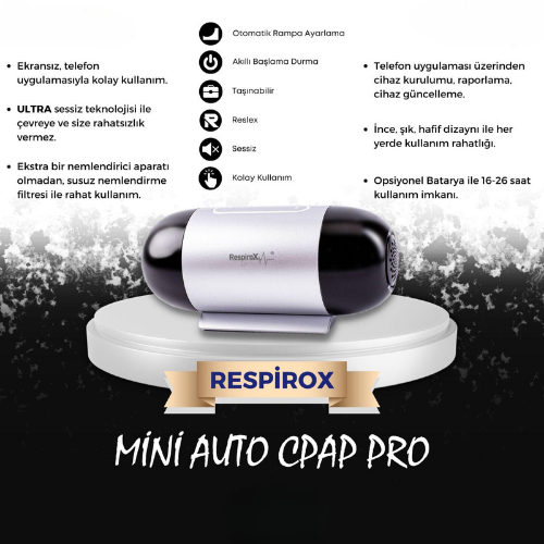 Respirox M1 Mini AUTOCPAP Cihazı - MASKE VE NEMLENDİRİCİ DAHİL