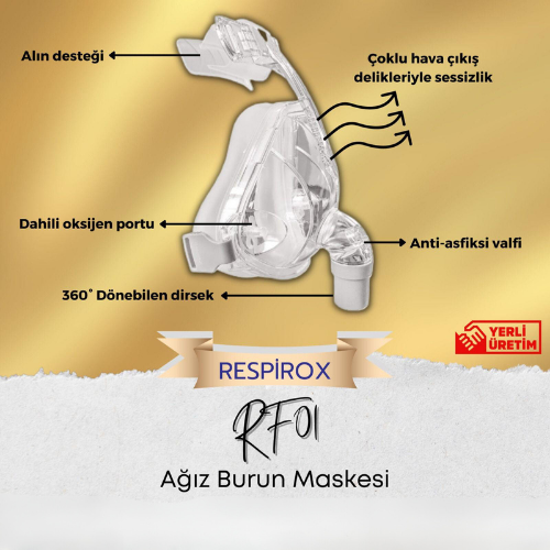 Respirox Rf01 Tam Yüz Ağız Burun Maskesi Full Face Maske