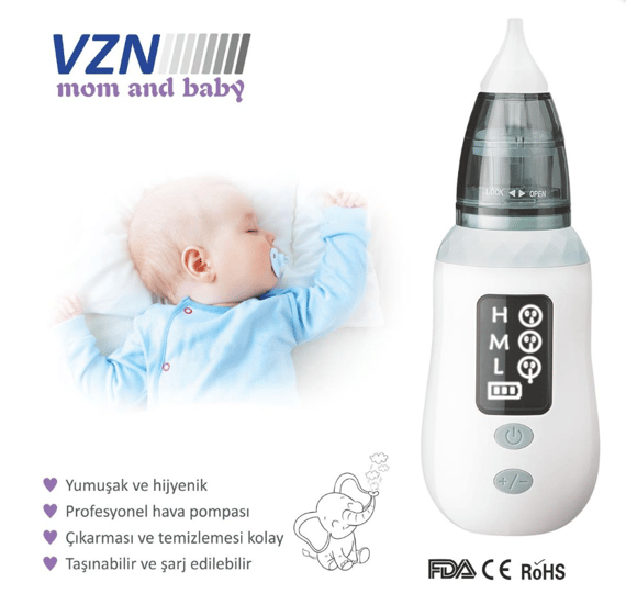 VZN ŞARJLI BURUN Ve KULAK Aspiratörü