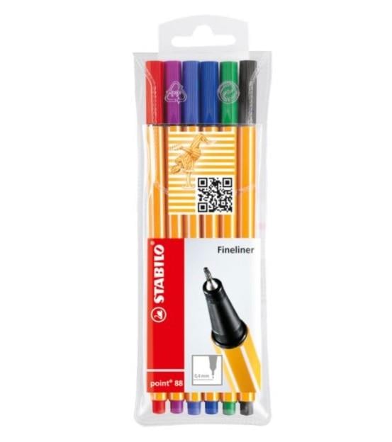 Stabilo Point 88 Keçe Uçlu Kalem 6Lı Karışık Renk