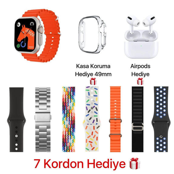 Watch Ultra 2 + Air Pro Hediyeli Akıllı Saat