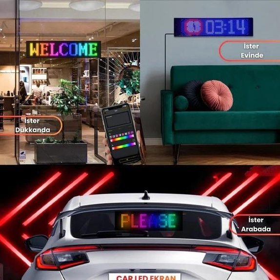 Kişiselleştirilebilir Car LED Ekran