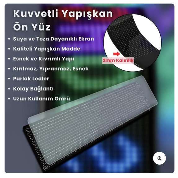 Kişiselleştirilebilir Matrix Car LED Ekran (90x19cm)