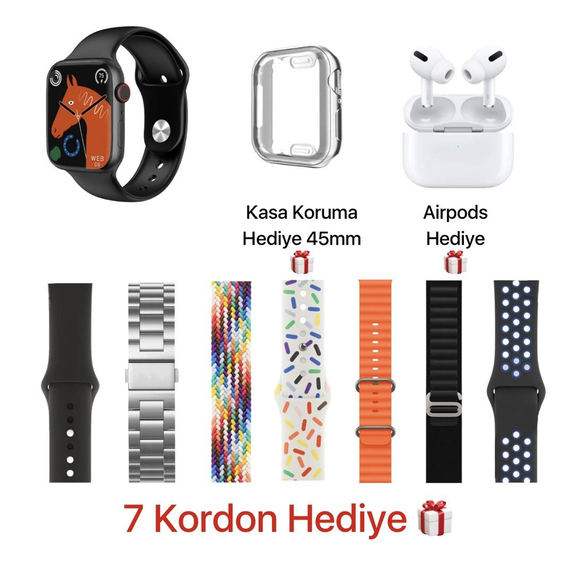 Watch 9 + Air Pro Hediyeli Akıllı Saat