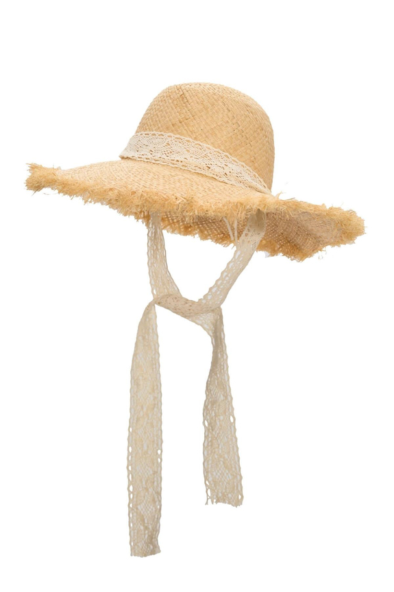 HaşemaHaşema Dantel Detaylı Hasır Plaj Şapkası 2044