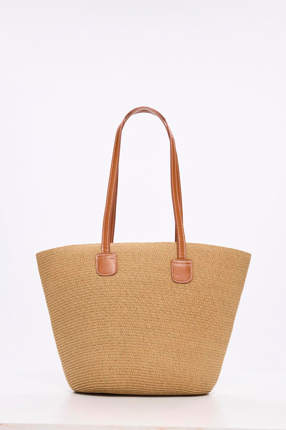 HaşemaHSM-3120 DERİ SAPLI HASIR ÇANTA