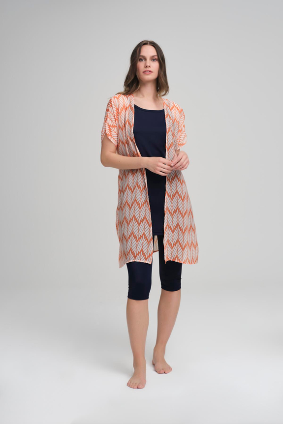 HaşemaHaşema Desenli Turuncu Kısa Pareo