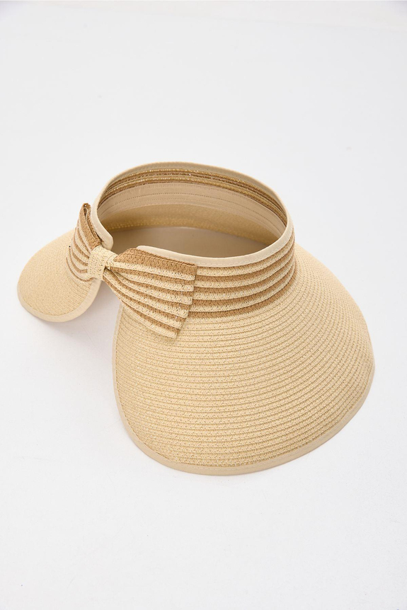 HaşemaHaşema Fiyonk Detaylı Katlanabilir Bej Kahve Vizör Plaj Şapkası 17