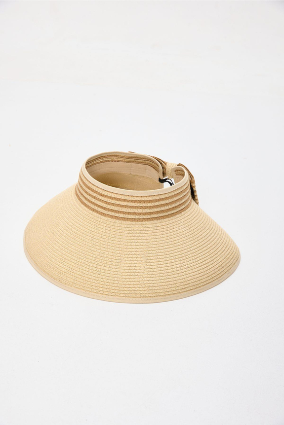 HaşemaHaşema Fiyonk Detaylı Katlanabilir Bej Kahve Vizör Plaj Şapkası 17