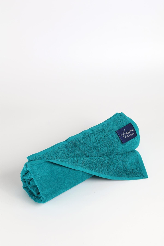 HaşemaHaşema منشفة شاطئ بالأزرق البترولي مخملية 140X70