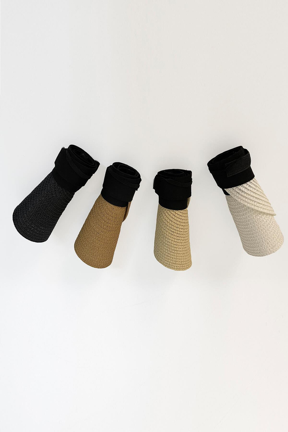 HaşemaHaşema Katlanabilir Beyaz Vizör Plaj Şapkası