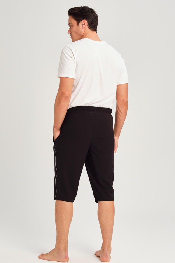 HaşemaHaşema Men's Striped Black Long Swimming Shorts
