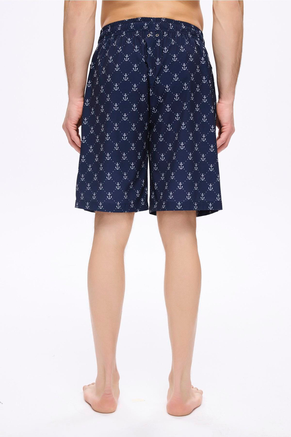 HaşemaHaşema شورت سباحة كحلي قصير بطبعة القوارب الشراعية للرجال 5044