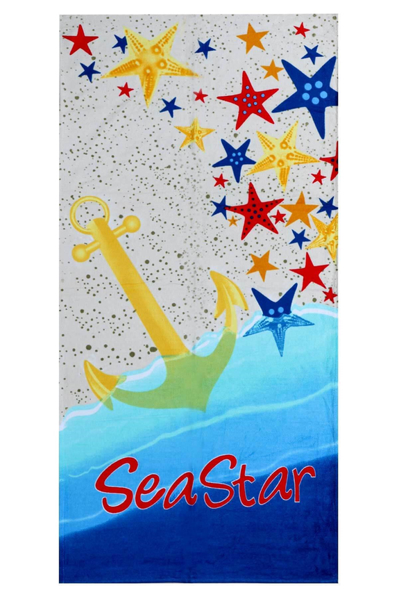 SeaStar Yazılı Desenli Bambu Plaj Havlusu