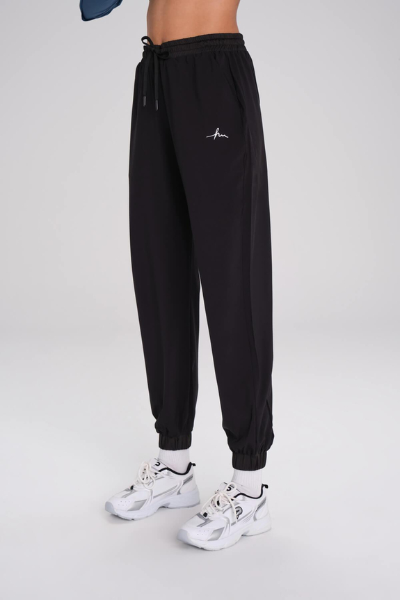 HaşemaHaşema Active Lastikli Paça Siyah Spor Pantolonu