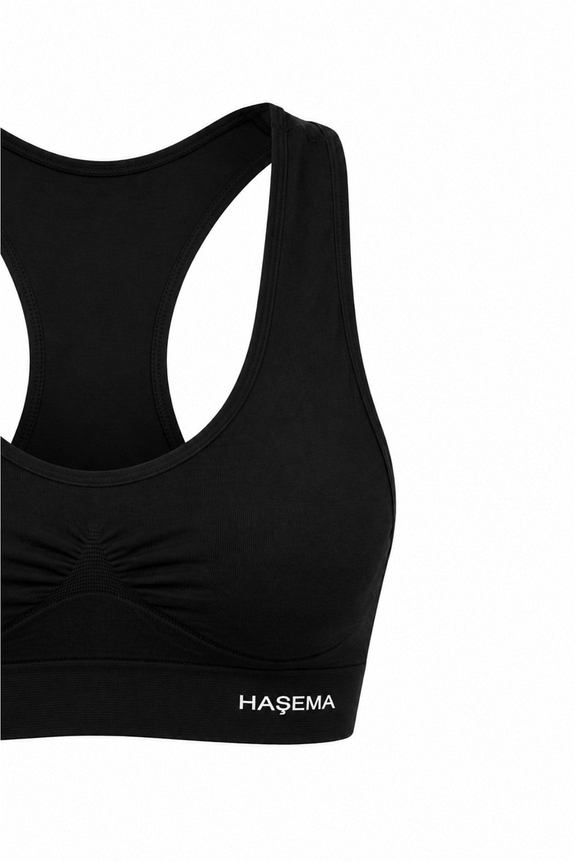 HaşemaHaşema Çapraz Sırtlı Toparlayıcı Siyah Mayo İçi Spor Büstiyer 6072