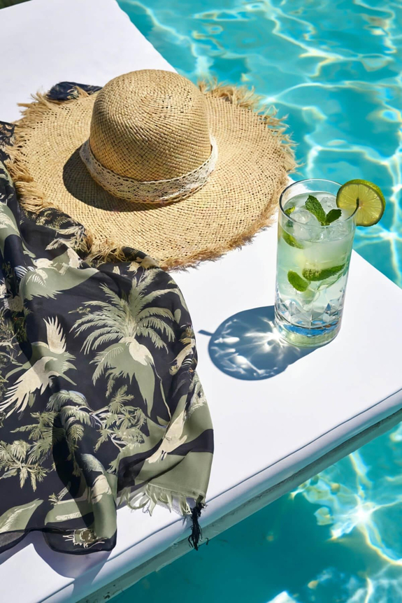 HaşemaHaşema Dantel Detaylı Hasır Plaj Şapkası 2044