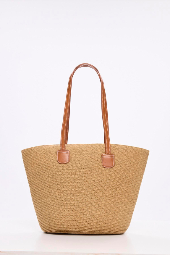 HaşemaHSM-3120 DERİ SAPLI HASIR ÇANTA