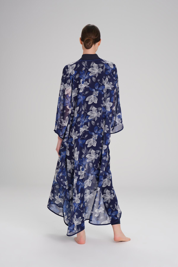 HaşemaHaşema Desenli Mavi Uzun Pareo 4089