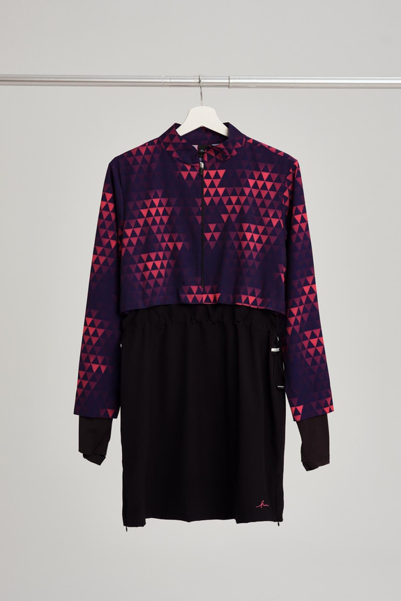 HaşemaHaşema Esila Series Geometrical Patterned Full Coverage Burkini - Swimming Tunic