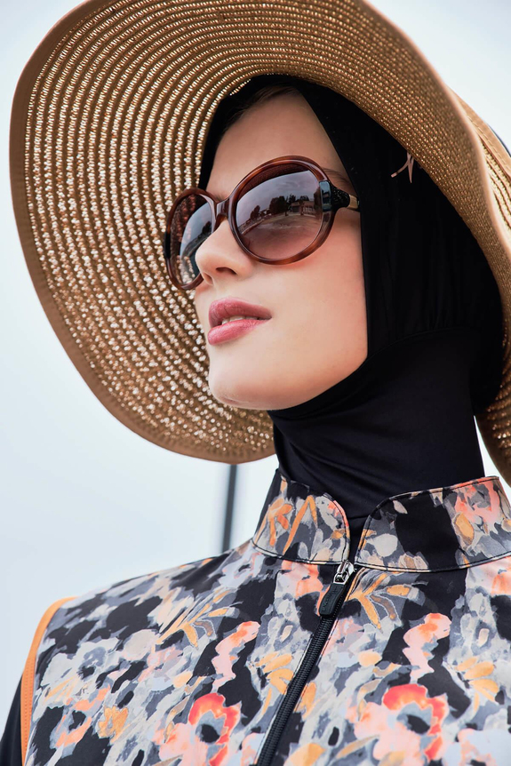 HaşemaHaşema Fiyonk Detaylı Katlanabilir Sütlü Kahve Vizör Plaj Şapkası