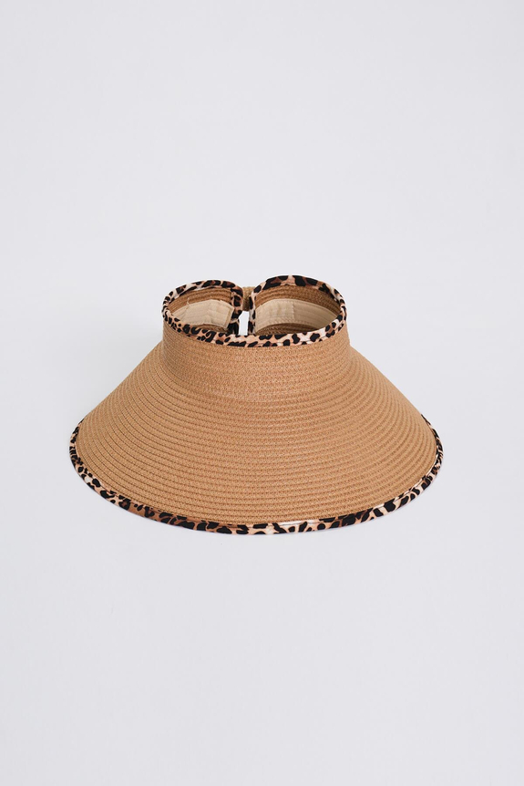 HaşemaHaşema Fiyonk Detaylı Katlanabilir Kahve Vizör Plaj Şapkası