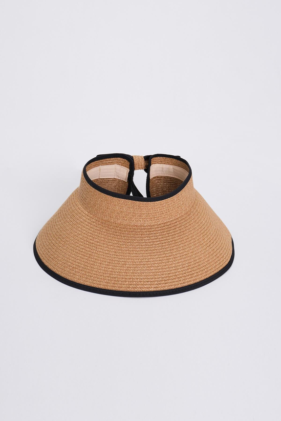 HaşemaHaşema Fiyonk Detaylı Katlanabilir Toprak Vizör Plaj Şapkası
