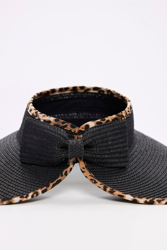 HaşemaHaşema Fiyonk Detaylı Katlanabilir Siyah Kahve Vizör Plaj Şapkası 17