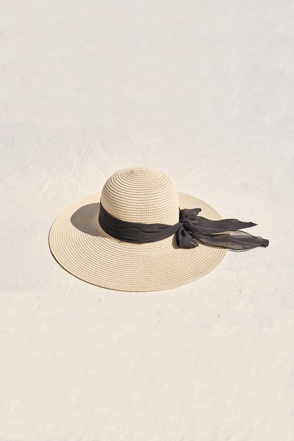HaşemaHaşema Bowtie Detailed Beige Straw Hat