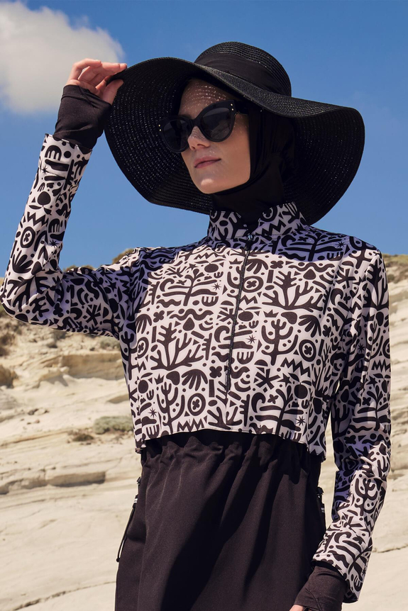 HaşemaHaşema Fiyonklu Siyah Hasır Şapka