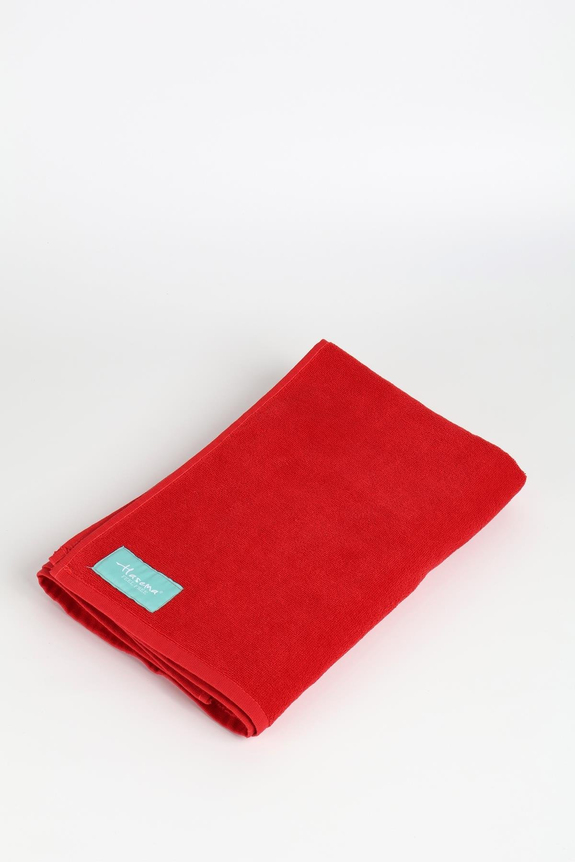 HaşemaHaşema منشفة شاطئ حمراء مخملية 140X70