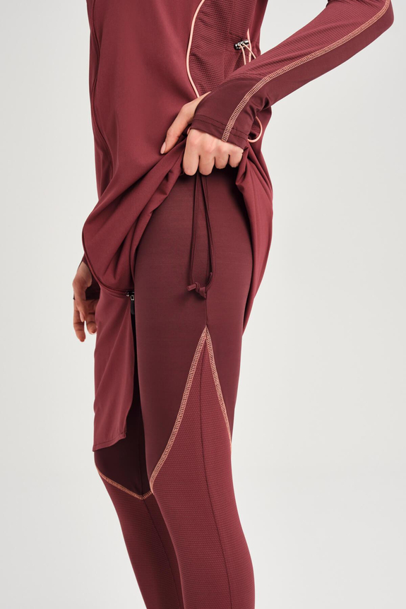 HaşemaHaşema Performance Series Honey Comb Detailed Damson Full Coverage Burkini - Swimsuit Set H-PER 50