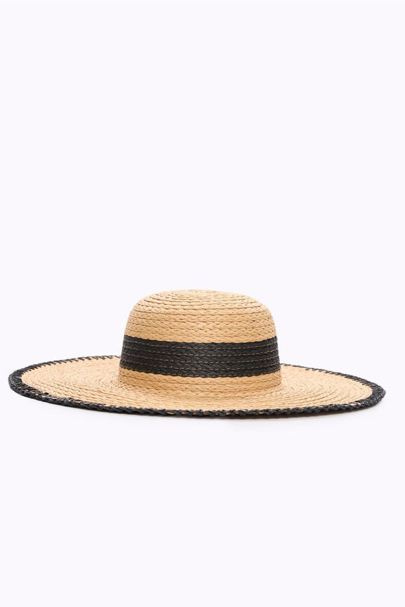HaşemaHaşema Şerit Detaylı Bej Hasır Plaj Şapkası 2042