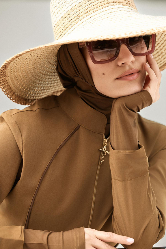 HaşemaHaşema Şerit Detaylı Ekru Hasır Plaj Şapkası 2042