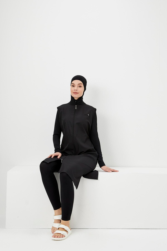 HaşemaHaşema Black Full Coverage Burkini - Swimming Tunic