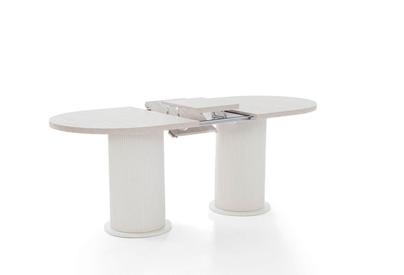 160lık Bohem Elips Açılır Masa Takımı (Traverten)