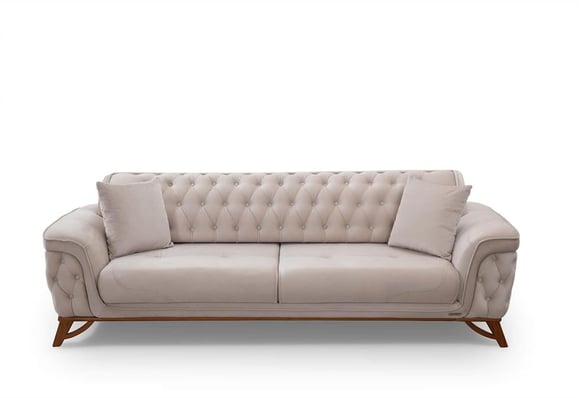 Beyzade Üçlü Koltuk (Vizon)