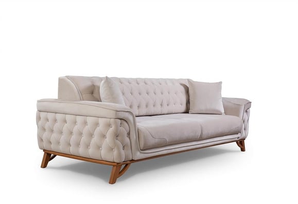 Beyzade Üçlü Koltuk (Vizon)