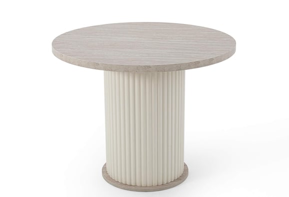 Bohem Yuvarlak Mutfak Masası (Traverten)