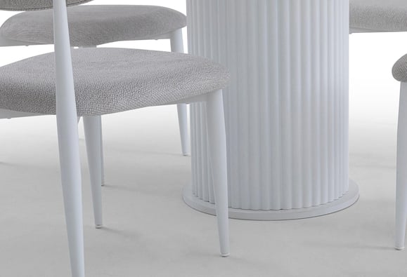 Bohem Yuvarlak Mutfak Masası (Lake Beyaz)