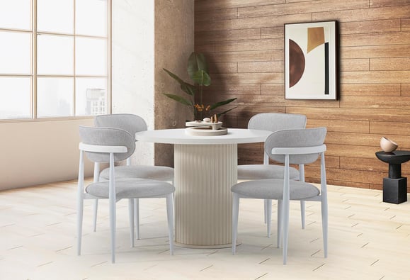 Bohem Yuvarlak Mutfak Masası Takımı (Dut)