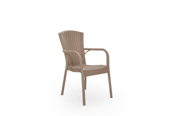 Cansas Kolçaklı Sandalye (Bej)