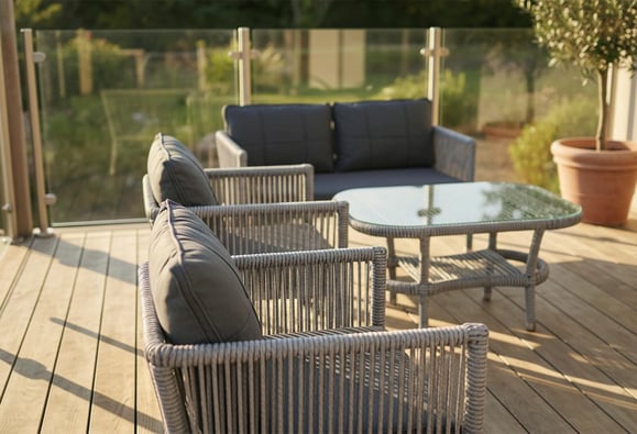 Cenova Rattan Örme Balkon Bahçe Takımı