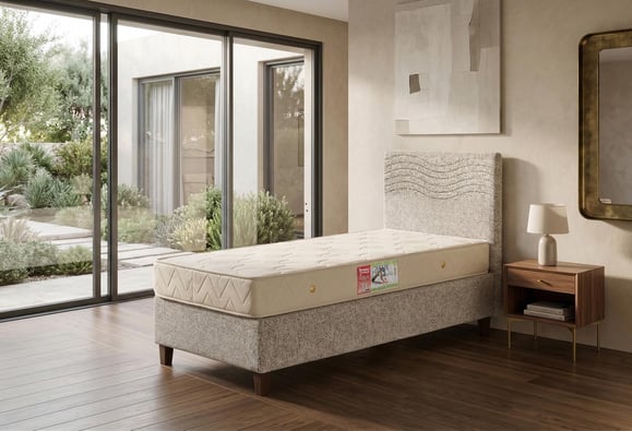 Efsane 90x190 Baza Başlık Seti ( Pavlova - Açık Gri)