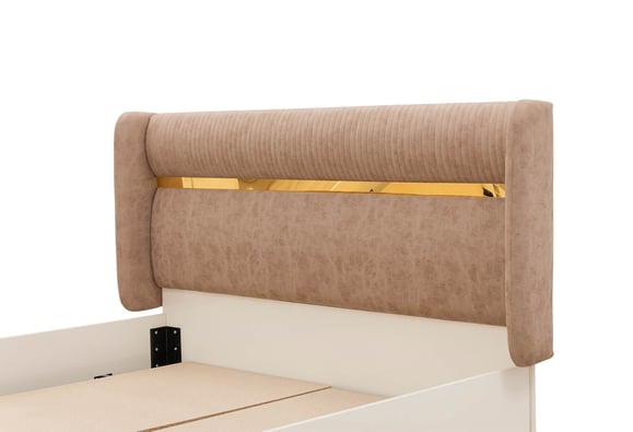 Ekru 160lık Karyola+Başlık
