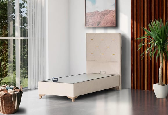 Empati 90X190 Açılır Baza - (Krem)